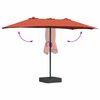vidaXL Parasol de jardin Couleur terre cuite 385 x 209 x 244 cm tissu