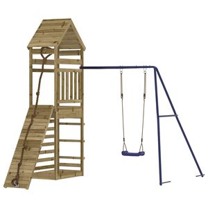 vidaXL Aire de jeux d'ext&eacute;rieur bois de pin impr&eacute;gn&eacute;