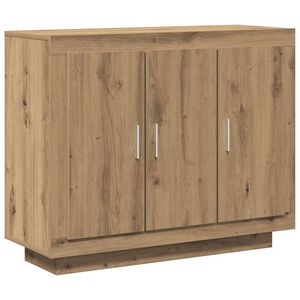 vidaXL Buffet ch&ecirc;ne artisanal 92x35x75 cm bois d'ing&eacute;nierie