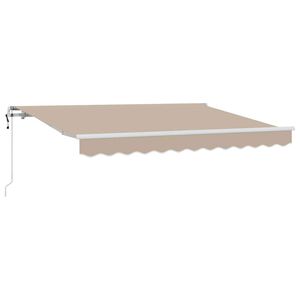vidaXL Auvent r&eacute;tractable Beige 350 x 200 cm tissu