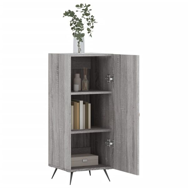 vidaXL Buffet Sonoma gris 34,5x34x90 cm Bois d'ingénierie
