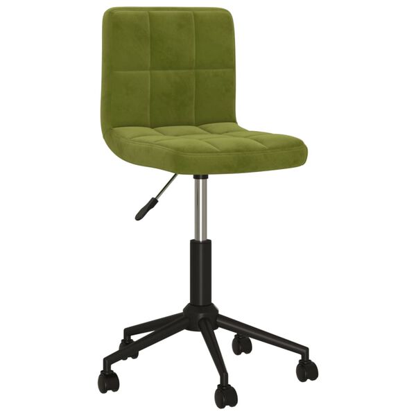 vidaXL Chaises pivotantes &agrave; manger lot de 2 vert clair velours