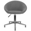 vidaXL Chaise pivotante &agrave; manger Gris clair Tissu