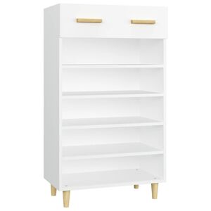 vidaXL Armoire &agrave; chaussures Blanc 60x35x105 cm Bois d'ing&eacute;nierie