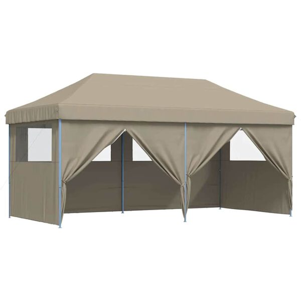 vidaXL Tente de f&ecirc;te pop-up Taupe 580 x 292 x 315 cm Tissu Oxford