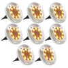 vidaXL Lampe solaire au sol 8 pcs Lumi&egrave;res LED blanches chaudes