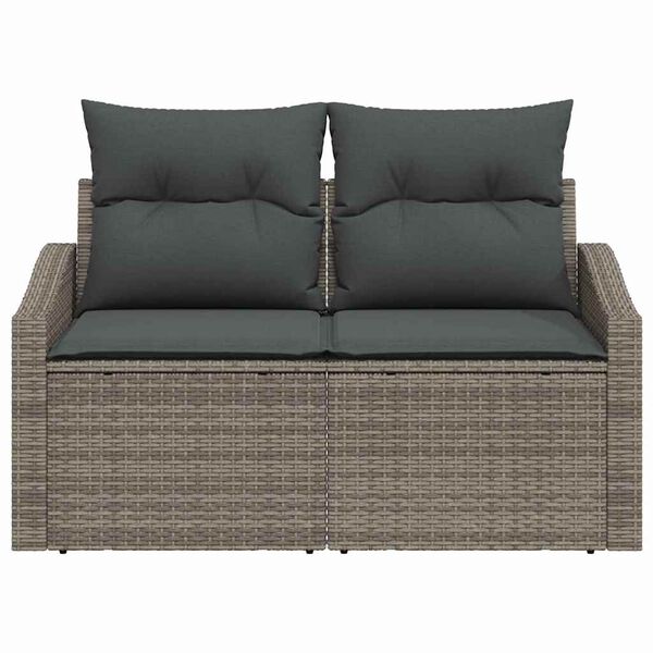 vidaXL Canapé de jardin avec coussin 123 x 62 x 69 cm polyrotin