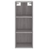 vidaXL Buffet haut Sonoma gris 34,5x32,5x180 cm Bois d'ing&eacute;nierie