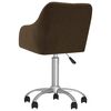 vidaXL Chaise pivotante de salle &agrave; manger Marron fonc&eacute; Tissu