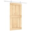 vidaXL Porte coulissante et kit de quincaillerie 100x210 cm pin massif