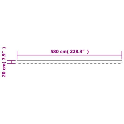 vidaXL Tissu de remplacement de cantonnière d’auvent multicolore 6 m