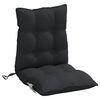 vidaXL Coussins de chaise &agrave; dossier bas lot de 4 noir tissu oxford