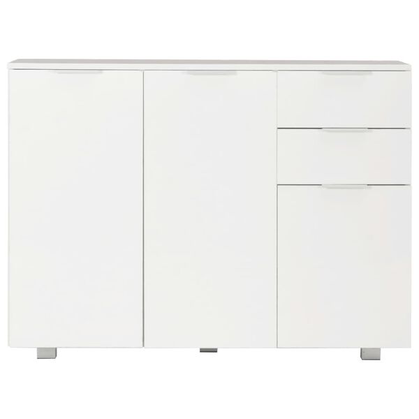 vidaXL Buffet Blanc brillant 107x35x80,5 cm