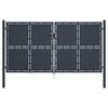 vidaXL Portail de jardin en acier 300 x 175 cm anthracite