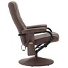 vidaXL Fauteuil de massage avec repose-pied marron similicuir