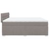vidaXL Sommier &agrave; lattes de lit avec matelas Taupe 200x200 cm Tissu