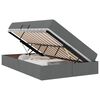 vidaXL Lit avec rangement et matelas Gris fonc&eacute; 120 x 190 cm Polyester