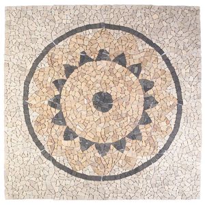 vidaXL Carreaux en mosa&iuml;que motif tournesol Multicolore 120 x 120 cm