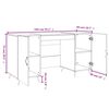 vidaXL Bureau blanc 140x50x75 cm bois d'ing&eacute;nierie