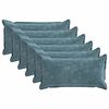 vidaXL Housse de coussin 6 pc HOUTEN Bleu 40 x 70 cm Tissu Chenille