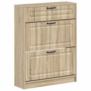 vidaXL Cabinet &agrave; chaussures UTRECHT 78 x 24 x 100 cm Bois d'ing&eacute;nierie