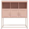 vidaXL Buffet rose 100,5x39x107 cm acier