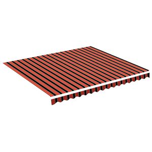 vidaXL Tissu de remplacement pour auvent orange et marron 400x350 cm