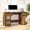 vidaXL Bureau avec armoire lat&eacute;rale Ch&ecirc;ne fum&eacute; Bois d'ing&eacute;nierie