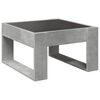 vidaXL Table basse avec LED infini gris béton 50x53x30 cm