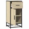 vidaXL Buffet ch&ecirc;ne sonoma 35,5x35x76 cm bois d'ing&eacute;nierie et m&eacute;tal