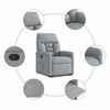 vidaXL Fauteuil inclinable Gris clair Tissu