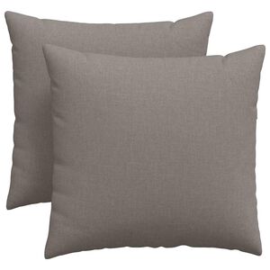 vidaXL Coussins de canap&eacute; 2 pcs Taupe 45 x 45 cm tissu