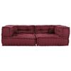 vidaXL Canap&eacute; modulaire 2 places marron 140x70x36 tissu