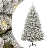 vidaXL Sapin de No&euml;l Artificiel &agrave; Branches Articul&eacute;es Vert et blanc