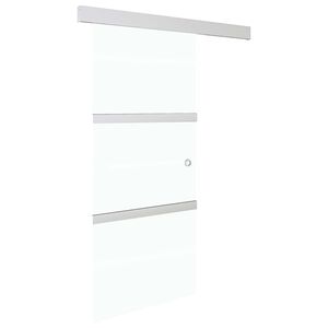 vidaXL Porte coulissante &agrave; but&eacute;es Verre ESG et aluminium 76x205 cm