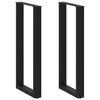 vidaXL Pieds de table de bar en U 2 pi&egrave;ces Noir 40 x (100-101) cm Acier