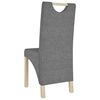 vidaXL Chaises &agrave; manger lot de 4 gris clair tissu