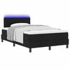 vidaXL Lit &agrave; ressorts avec matelas avec LED Noir 120 x 200 cm tissu