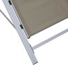 vidaXL Chaise longue textilène et aluminium taupe