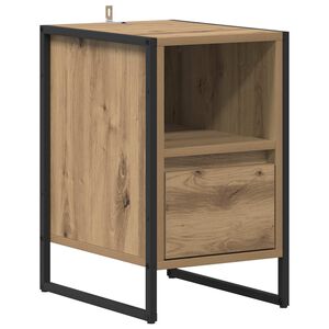 vidaXL Table de chevet Ch&ecirc;ne artisan 39,5 x 30 x 50 cm