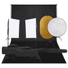 vidaXL Kit de studio photo avec &eacute;clairage toile de fond et r&eacute;flecteur