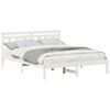 vidaXL Cadre de lit Blanc 140 x 200 cm Pin massif