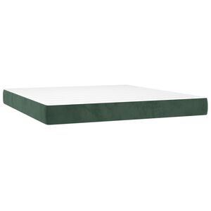 vidaXL Matelas de lit &agrave; ressorts ensach&eacute;s fermet&eacute; moyenne Vert fonc&eacute; 160x200x20 cm