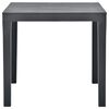 vidaXL Table de jardin avec 2 bancs Plastique Anthracite