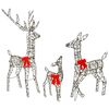 vidaXL Famille de rennes de No&euml;l &agrave; LED 700 LED Blanc chaud