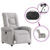 vidaXL Fauteuil inclinable électrique gris nuage tissu