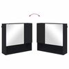 vidaXL Ensemble de mobilier de salle de bain Montage mural 4 pcs Noir