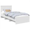 vidaXL Cadre de lit Blanc 90 x 200 cm Bois d'ing&eacute;nierie