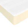 vidaXL Matelas de lit &agrave; ressorts ensach&eacute;s fermet&eacute; moyenne Cr&egrave;me 90x200x20cm Similicuir