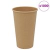 vidaXL Tasses &agrave; caf&eacute; en papier 1000 pcs 16oz 400ml marron